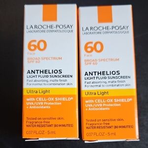 NWOT - La Roche-Posay - Anthelios Light Fluid Sunscreen SPF 60 - Orange